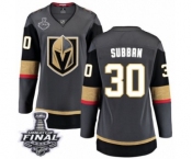 Women's Vegas Golden Knights #30 Malcolm Subban Authentic Black Home Fanatics Branded Breakaway 2018 Stanley Cup Final NHL Jersey