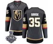 Women's Vegas Golden Knights #35 Oscar Dansk Authentic Black Home Fanatics Branded Breakaway 2018 Stanley Cup Final NHL Jersey