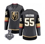 Women's Vegas Golden Knights #55 Keegan Kolesar Authentic Black Home Fanatics Branded Breakaway 2018 Stanley Cup Final NHL Jersey