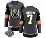 Women's Vegas Golden Knights #7 Jason Garrison Authentic Black Home Fanatics Branded Breakaway 2018 Stanley Cup Final NHL Jersey