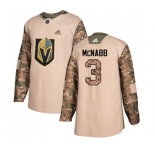 Youth Adidas Vegas Golden Knights #3 Brayden McNabb Authentic Camo Veterans Day Practice NHL Jersey