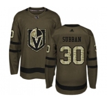 Youth Adidas Vegas Golden Knights #30 Malcolm Subban Authentic Green Salute to Service NHL Jersey