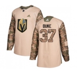 Youth Adidas Vegas Golden Knights #37 Reid Duke Authentic Camo Veterans Day Practice NHL Jersey