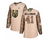 Youth Adidas Vegas Golden Knights #41 Pierre-Edouard Bellemare Authentic Camo Veterans Day Practice NHL Jersey