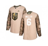 Youth Adidas Vegas Golden Knights #6 Colin Miller Camo Authentic 2017 Veterans Day Stitched NHL Jersey