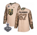Youth Adidas Vegas Golden Knights #67 Teemu Pulkkinen Authentic Camo Veterans Day Practice 2018 Stanley Cup Final NHL Jersey