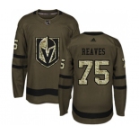 Youth Adidas Vegas Golden Knights #75 Ryan Reaves Authentic Green Salute to Service NHL Jersey