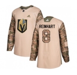 Youth Adidas Vegas Golden Knights #8 Griffin Reinhart Authentic Camo Veterans Day Practice NHL Jersey