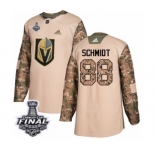 Youth Adidas Vegas Golden Knights #88 Nate Schmidt Authentic Camo Veterans Day Practice 2018 Stanley Cup Final NHL Jersey