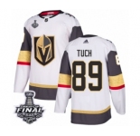 Youth Adidas Vegas Golden Knights #89 Alex Tuch Authentic White Away 2018 Stanley Cup Final NHL Jersey