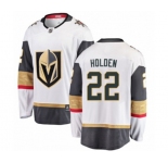 Youth Vegas Golden Knights #22 Nick Holden Authentic White Away Fanatics Branded Breakaway NHL Jersey
