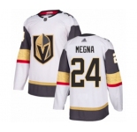 Youth Vegas Golden Knights #24 Jaycob Megna Authentic White Away Hockey Jersey