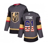 Youth Vegas Golden Knights #61 Mark Stone Authentic Gray USA Flag Fashion Hockey Jersey