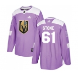 Youth Vegas Golden Knights #61 Mark Stone Authentic Purple Fights Cancer Practice Hockey Jersey