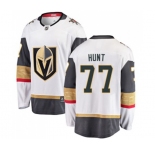 Youth Vegas Golden Knights #77 Brad Hunt Authentic White Away Fanatics Branded Breakaway NHL Jersey