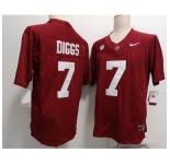 Men Alabama Crimson Tide #7 Trevon Diggs Red Throwback Stitched NCAA Jersey