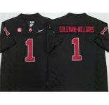 Men's Alabama Crimson Tide #1 Ryan Alexander Coleman-Williams Jr Black 2026 F.U.S.E Stitched Football Jersey
