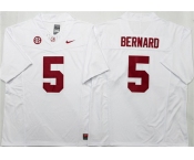 Men's Alabama Crimson Tide #5 Germie Bernard White F.U.S.E Stitched Football Jersey