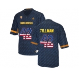 2016 US Flag Fashion Men's Arizona State Sun Devils Pat Tillman #42 College Football Jersey - Black