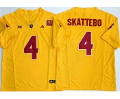 Men's Arizona State Sun Devils #4 Cam Skattebo Gold 2025 F.U.S.E. Vapor Limited Stitched Jersey
