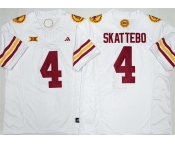 Men's Arizona State Sun Devils #4 Cam Skattebo White 2025 F.U.S.E. Vapor Limited Stitched Jersey