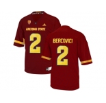 Men's Arizona State Sun Devils Mike Bercovici #2 College Football Jersey - Maroon