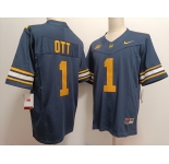 Men's California Golden Bears #1 Jaydn Ott Navy Blue FUSE College Stitched Jersey
