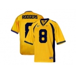 Men's California Golden Bears Aaron Rodgers #8 College Football Jersey - Gold