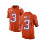 2016 Clemson Tigers Artavis Scott #3 College Football Limited Jersey - Orange