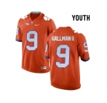 2016 Youth Clemson Tigers Wayne Gallman II #9 College Football Limited Jersey - Orange