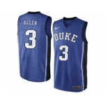 Men's Duke Blue Devils Garyson Allen #3 V Neck College Basketball Elite Jersey - - Royal Blue