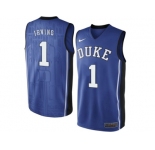Men's Duke Blue Devils Kyrie Irving #1 V Neck College Basketball Elite Jersey - - Royal Blue
