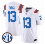 Men's Florida Gators #13 Jadan Baugh White ‘1960s Throwback’ F.U.S.E. Vapor Limited Stitched Jersey