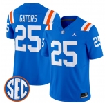 Men's Florida Gators #25 Gators Royal ‘1960s Throwback’ F.U.S.E. Vapor Limited Stitched Jersey