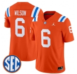 Men's Florida Gators #6 Dallas Wilson Orange ‘1960s Throwback’ F.U.S.E. Vapor Limited Stitched Jersey