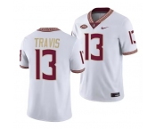 Men's Florida State Seminoles #13 Jordan Travis White Stitched Jersey