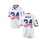 2016 US Flag Fashion-Men's Georgia Bulldogs Herchel Walker #34 College Football Limited Jerseys - White