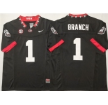 Georgia Bulldogs #1 Zachariah Branch Black 2025 F.U.S.E. Stitched Jersey
