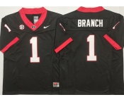 Georgia Bulldogs #1 Zachariah Branch Black F.U.S.E. Stitched Jersey
