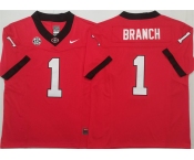 Georgia Bulldogs #1 Zachariah Branch Red 2025 F.U.S.E. Stitched Jersey