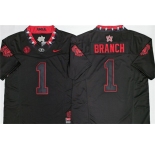 Men's Georgia Bulldogs #1 Zachariah Branch White 2026 F.U.S.E. Stitched Jersey