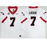 Men's Georgia Bulldogs #7 Lawson Luckie White 2025 F.U.S.E. Stitched Jersey