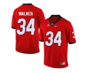 Men's Georgia Bulldogs Herchel Walker #34 College Football Limited Jerseys - Red
