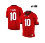 Youth Georgia Bulldogs Jacob Eason #10 College Football Limited Jerseys - Red