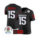 Men's Indiana Hoosiers #15 Fernando Mendoza 2025 F.U.S.E. Rose Bowl Black Stitched Jersey