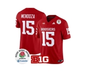 Men's Indiana Hoosiers #15 Fernando Mendoza 2025 F.U.S.E. Rose Bowl Red Stitched Jersey
