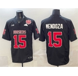 Men's Indiana Hoosiers #15 Fernando Mendoza Black F.U.S.E. 2025 National Champions Patch Stitched Football Jersey