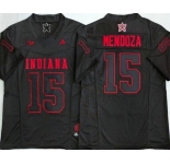 Men's Indiana Hoosiers #15 Fernando Mendoza Limited Black Alternate Fashion College Football Jersey