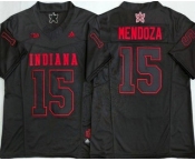 Men's Indiana Hoosiers #15 Fernando Mendoza Limited Black Alternate Fashion College Football Jersey