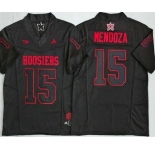 Men's Indiana Hoosiers #15 Fernando Mendoza Limited Black Fashion College Football Jersey